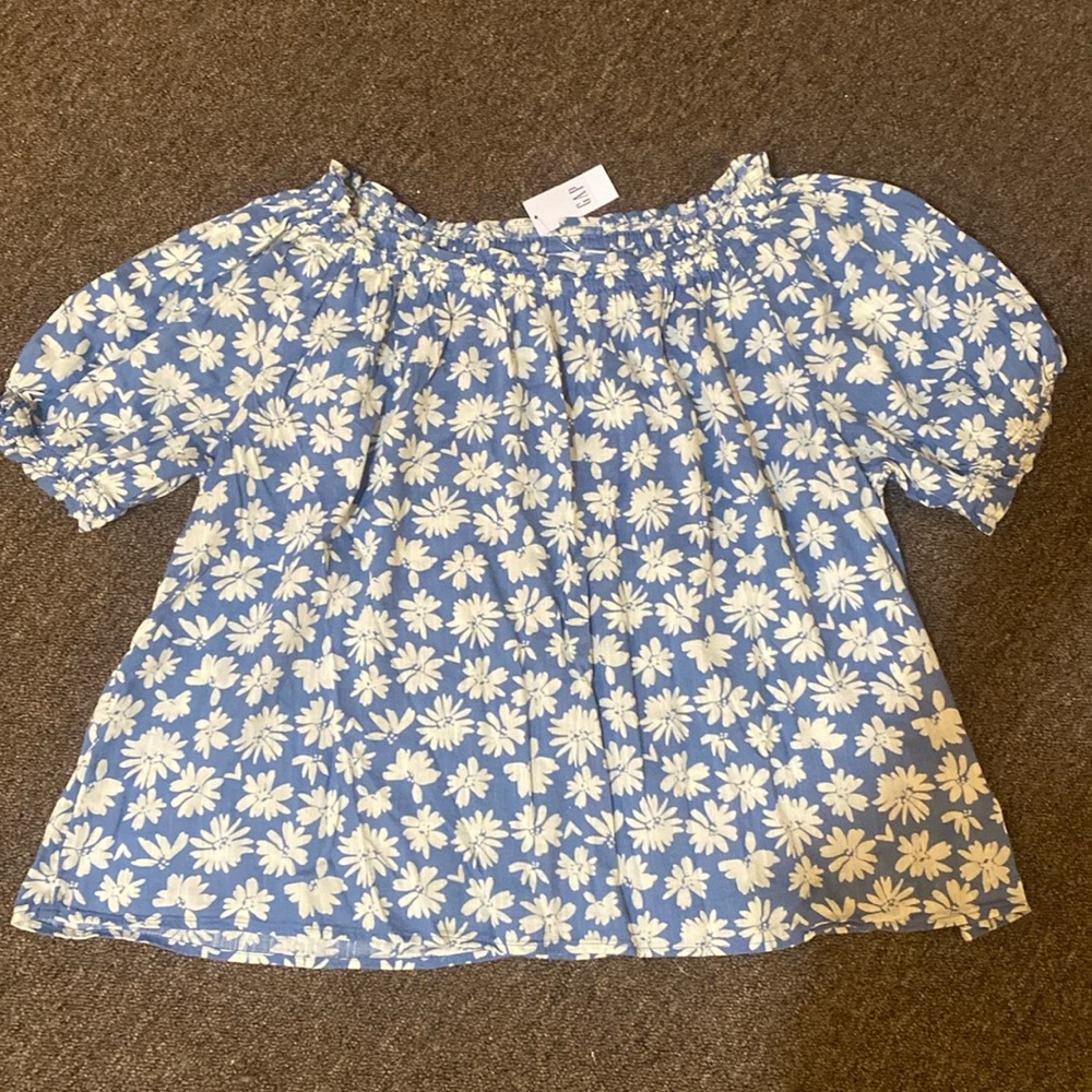 Gap blue floral top